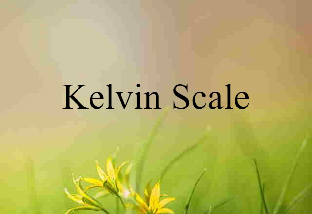 Kelvin Scale (noun) Definition, Meaning & Examples