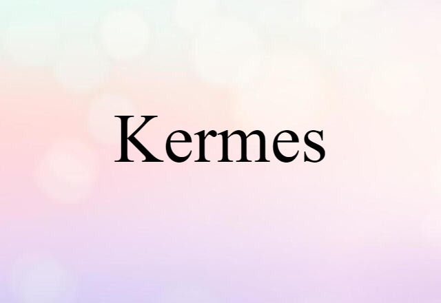 Kermes (noun) Definition, Meaning & Examples