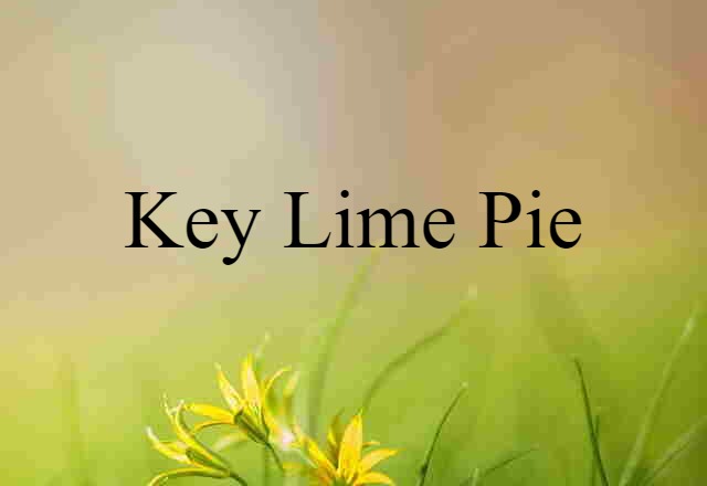 Key Lime Pie (noun) Definition, Meaning & Examples