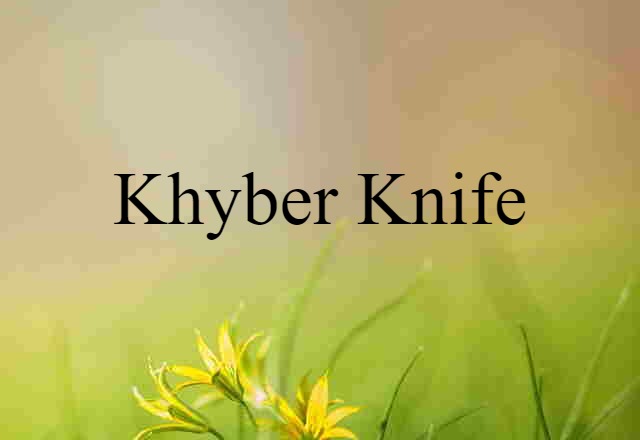 Khyber knife