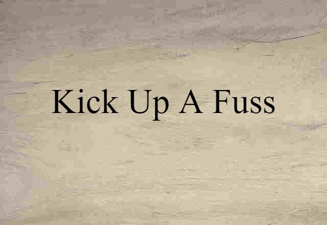 kick up a fuss