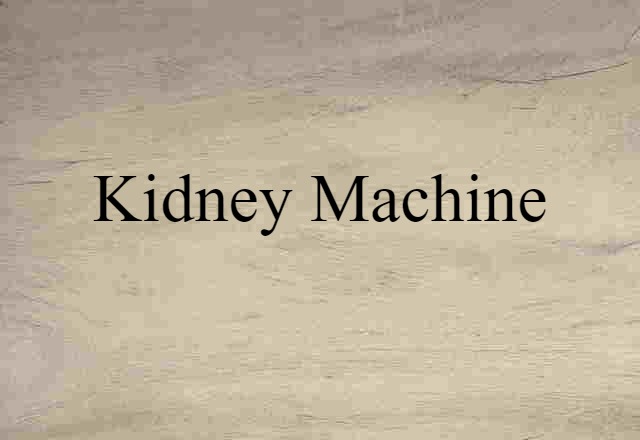 Kidney Machine (noun) Definition, Meaning & Examples