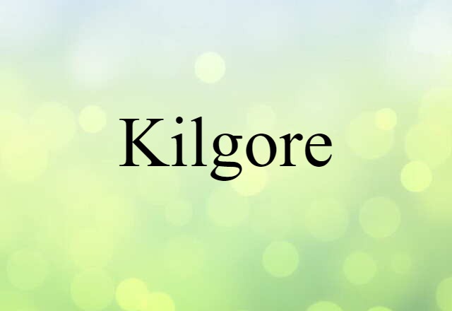 Kilgore (noun) Definition, Meaning & Examples