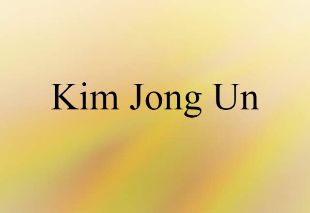 Kim Jong-un