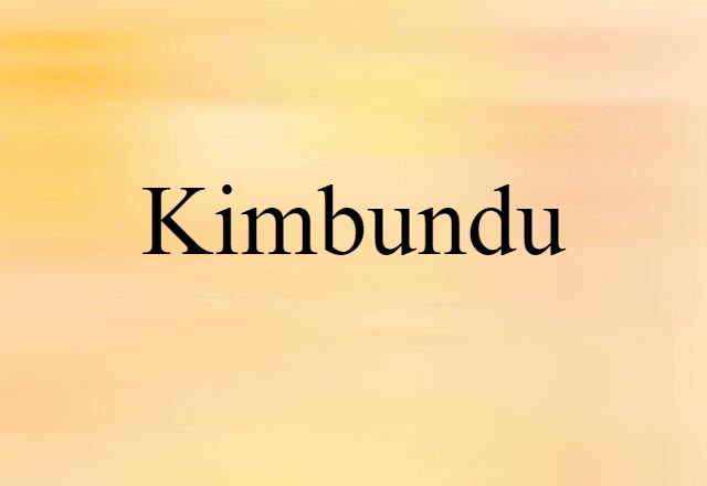 Kimbundu