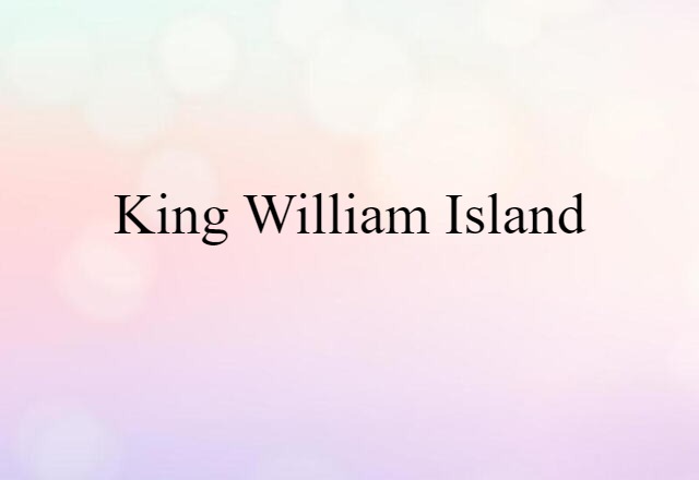 King William Island (noun) Definition, Meaning & Examples