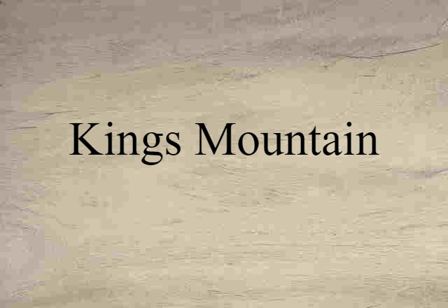 Kings Mountain