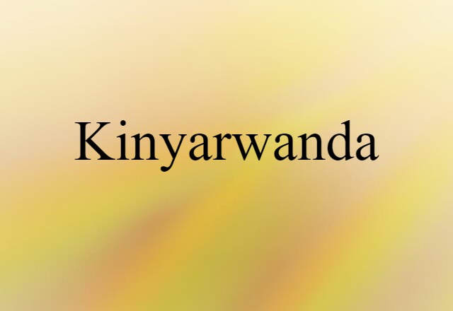 Kinyarwanda