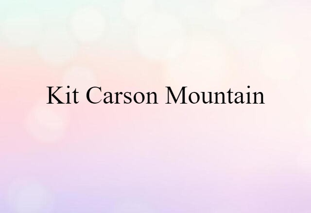 Kit Carson Mountain