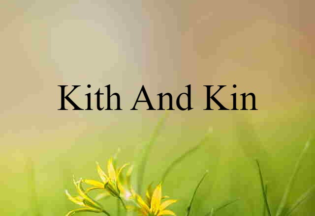 Kith And Kin (noun) Definition, Meaning & Examples