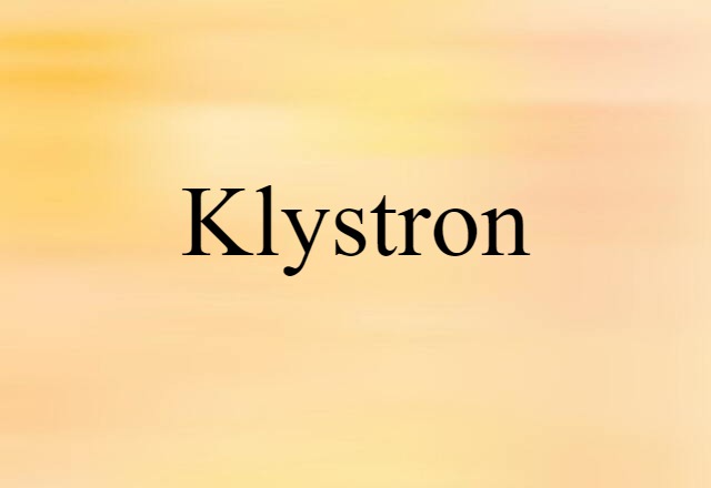 Klystron