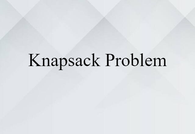 knapsack problem