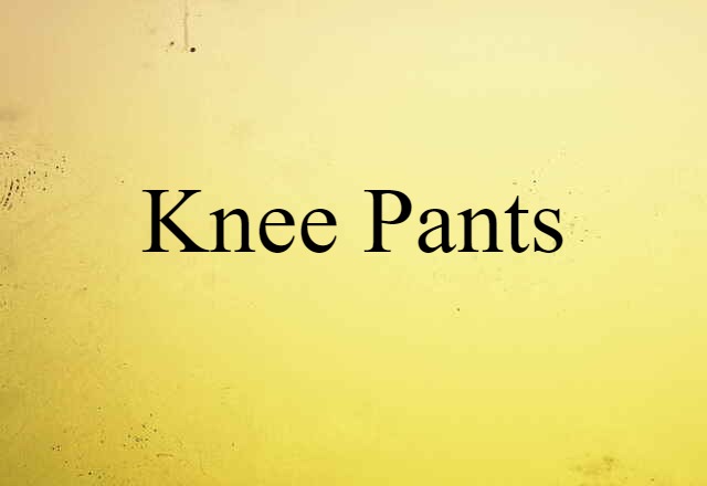 Knee Pants (noun) Definition, Meaning & Examples