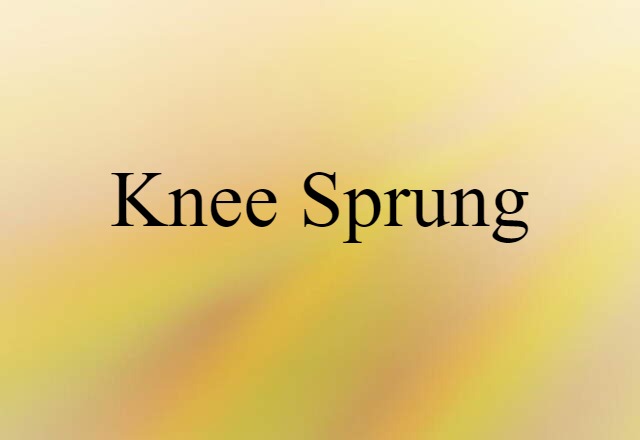 Knee-sprung (noun) Definition, Meaning & Examples