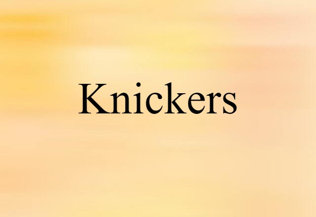 Knickers (noun) Definition, Meaning & Examples