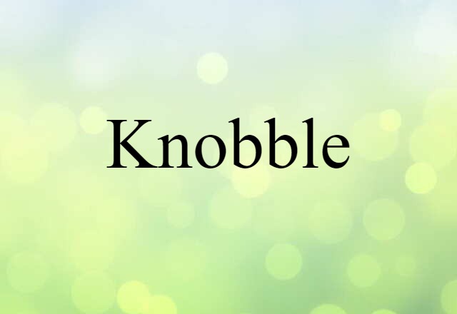 Knobble (noun) Definition, Meaning & Examples