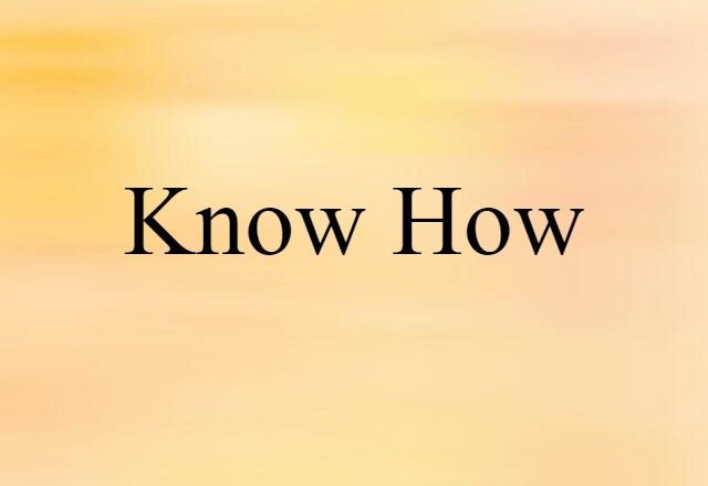 know-how