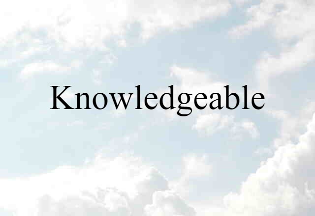 knowledgeable