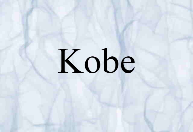 Kobe (noun) Definition, Meaning & Examples