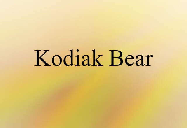 Kodiak bear