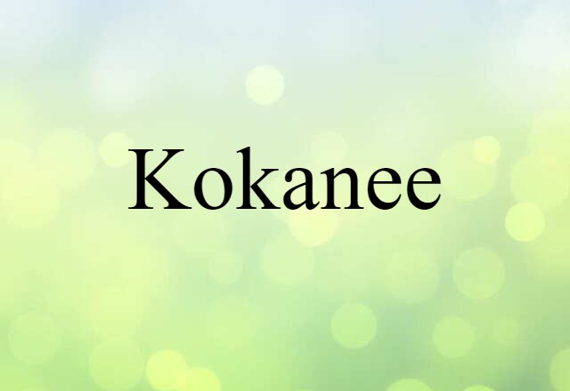 Kokanee (noun) Definition, Meaning & Examples