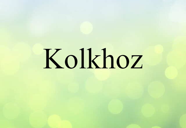 Kolkhoz (noun) Definition, Meaning & Examples