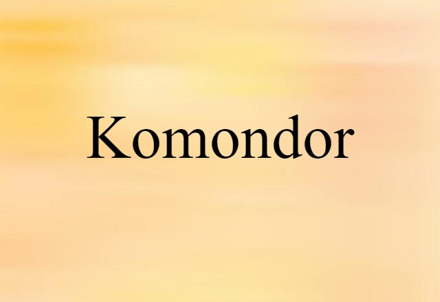 Komondor (noun) Definition, Meaning & Examples