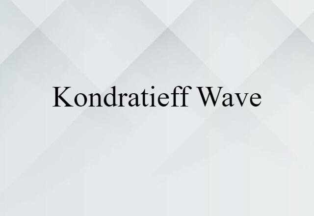 Kondratieff wave