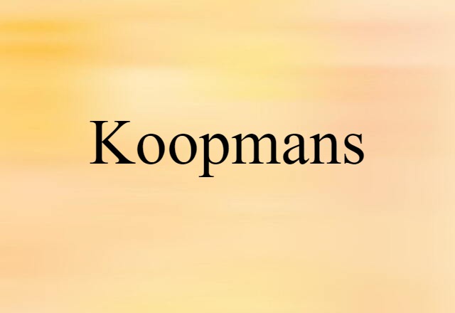 Koopmans