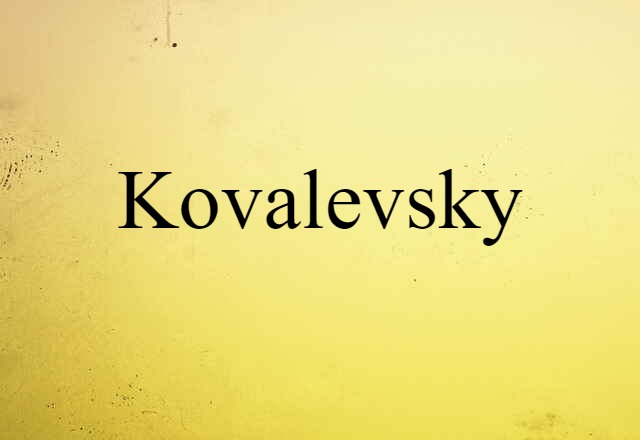 Kovalevsky