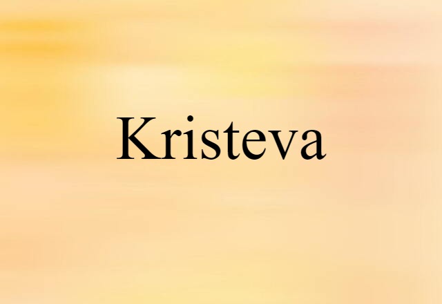 Kristeva