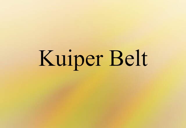 Kuiper belt