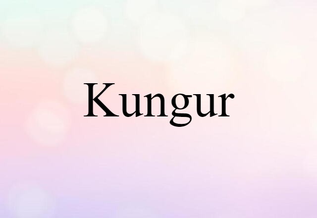 Kungur (noun) Definition, Meaning & Examples