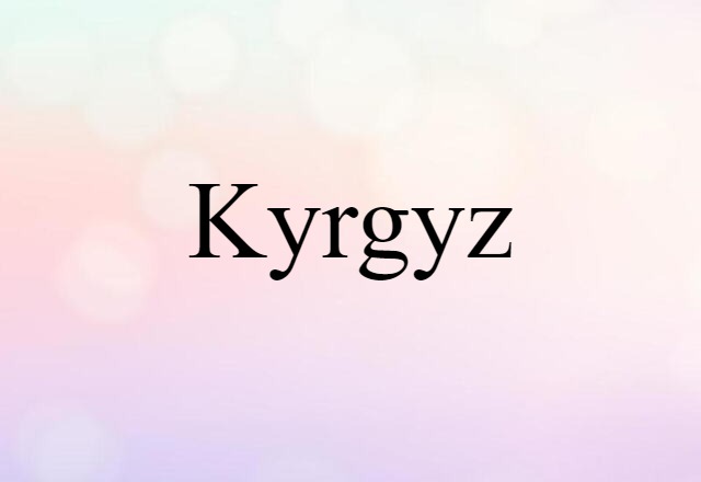 Kyrgyz (noun) Definition, Meaning & Examples