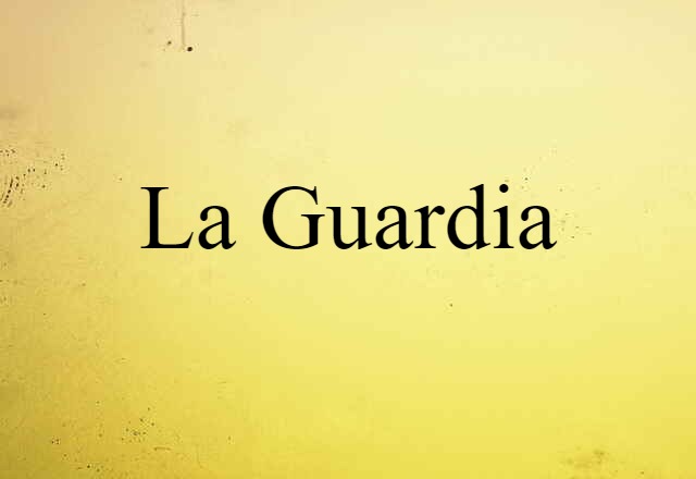 La Guardia (noun) Definition, Meaning & Examples