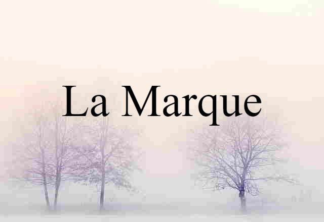 La Marque (noun) Definition, Meaning & Examples