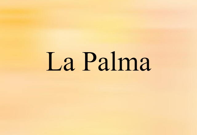 La Palma (noun) Definition, Meaning & Examples