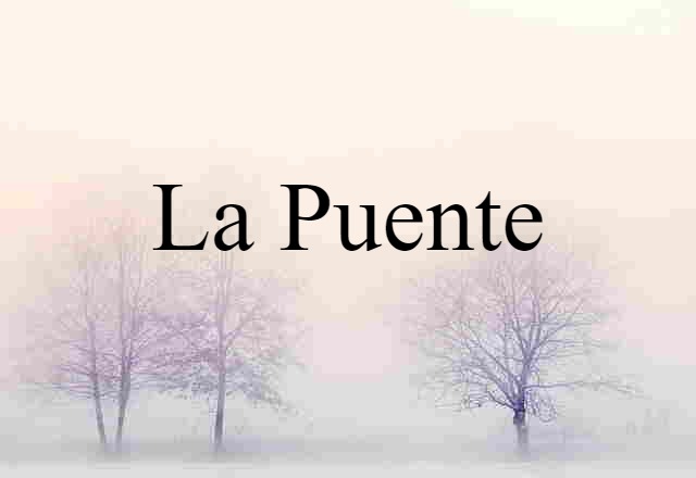 La Puente (noun) Definition, Meaning & Examples