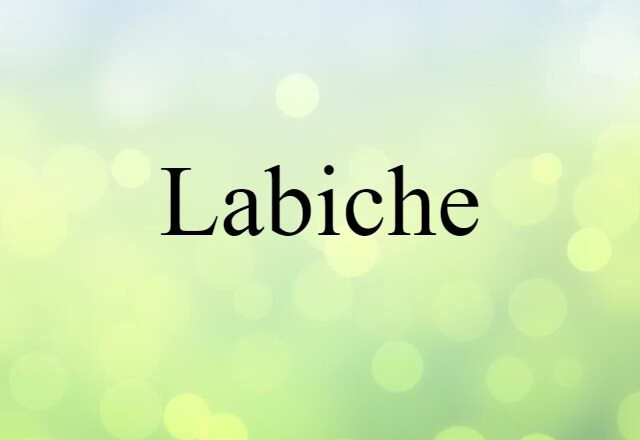 Labiche (noun) Definition, Meaning & Examples