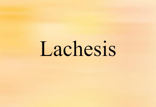 Lachesis (noun) Definition, Meaning & Examples