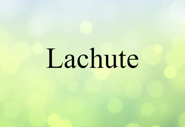 Lachute (noun) Definition, Meaning & Examples