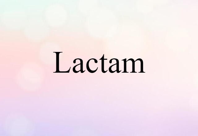 Lactam (noun) Definition, Meaning & Examples