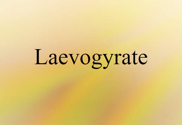 laevogyrate