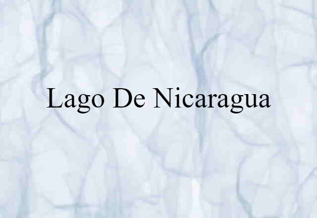 Lago de Nicaragua