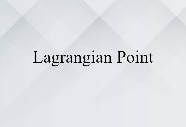 Lagrangian point