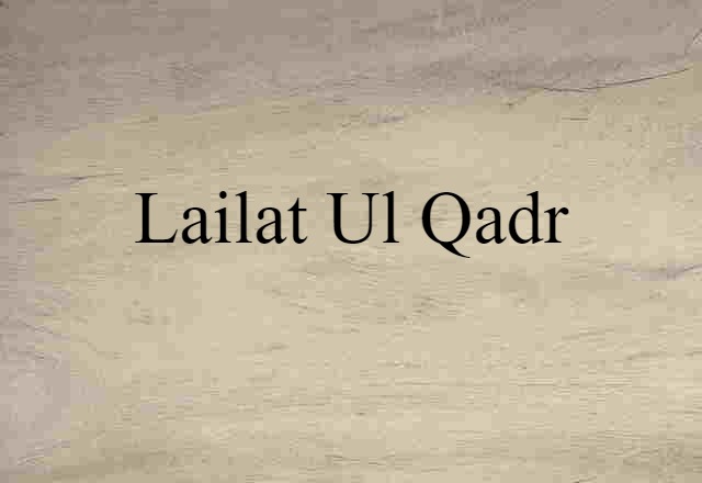 Lailat-ul-Qadr