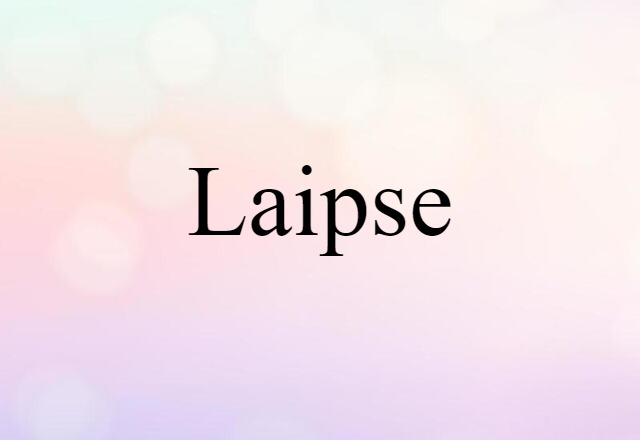 Laipse (noun) Definition, Meaning & Examples