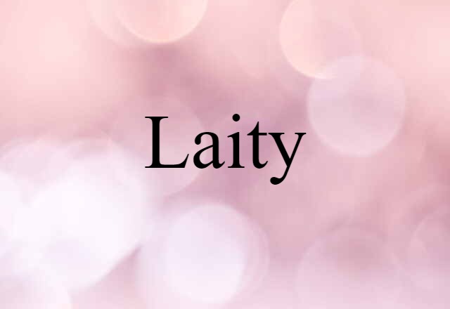 Laity (noun) Definition, Meaning & Examples