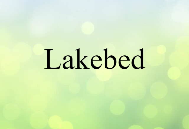 lakebed