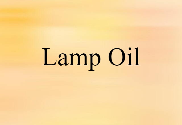 lamp oil